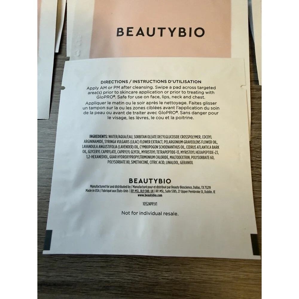 BeautyBio The Residue Eraser Daily Skin Clarifying Pad 50 Single use total.